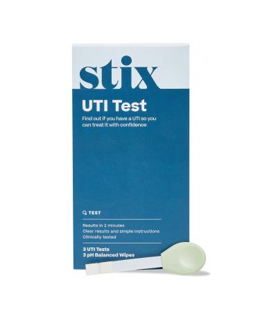 Stix UTI Test Kit | Test for UTIs with Instant Results | Accurate & Easy to Use | 3 Tests & 3 pH-Balanced Wipes - Buy Online on GoSupps.com