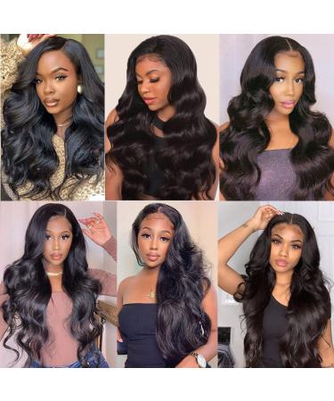 20 Inch Body Wave Lace Front Wig | Pre Plucked Human Hair 150% Density | Brazilian Hair Closure Glueless Wig for Black Women - Buy Online on GoSupps.com