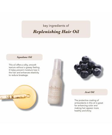 SHIBUI Clean Beauty Replenishing Hair Oil | Moisture & Nutrient Infusion | Frizz Control & Sheen for All Hair Types | 2 Fl Oz - International Shipping Available - Buy Online on GoSupps.com