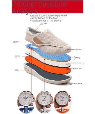 KXSM Diabetic Shoes Wide Fit Trainers - Breathable Sneakers for Men and Women - Therapeutic Shoes for Swollen Diabetic Feet - Black/Gray - Size 49 - Buy Online on GoSupps.com