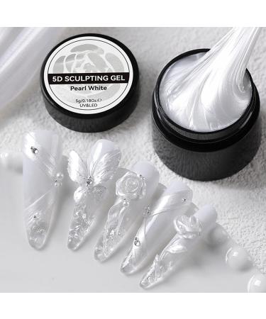  SVCEQZE 3D Sculpting Gel for Nails White Sculpting Gel for Nails Non-Stick Manicure Products for Smooth Decorations - Buy Online on GoSupps.com