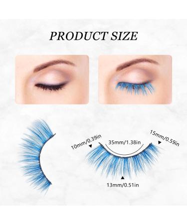 NICENEEDED 7 Pairs Colorful False Eye Cluster Lashes - Cosplay & Halloween Fluffy Faux Eyelash Extensions for Women & Girls - Buy Online on GoSupps.com