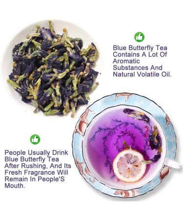 Plant Gift Dried Blue Butterfly Flowers Tea Dried Blue Flowers Edible Flowers Dragon Flower Butterflies Tea Recipes Food Coloring 40G/1.41oz - Buy Online on GoSupps.com