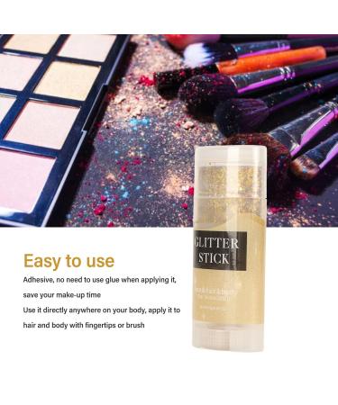 Gold Body Glitter Stick | Holographic Sequins Face Gel | Sparkling Makeup for Festivals & Parties | Easy Application & Removal | Long-Lasting Glitter Effect - Buy Online on GoSupps.com