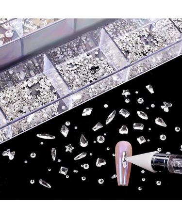 Cacacook Road Stones Set - 9000 Professional Nail Art Glitter Stones 21 Grids of Rhinestone Accessories for Stunning Nail Designs - Buy Online on GoSupps.com