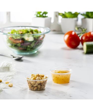 2 oz Clear Disposable Plastic Portion Cups - 200 Count | Small Mini Containers for Jello Shots, Sauce, Slime, Condiments, Medicine, Crafts | Souffle Cups for Portion Control & Meal Prep - Buy Online on GoSupps.com