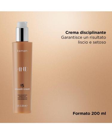 Kemon AND 15 Smooth Cream smoothing hair cream for more suppleness ideal for bothersome hair hair care in hairdressing quality 200 ml - Buy Online on GoSupps.com
