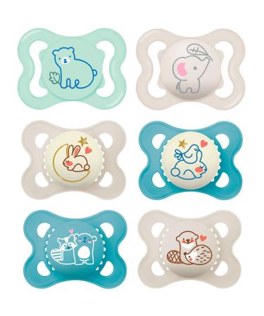 MAM Day & Night "Skin Soft" silicone pacifier 0-6 Boy // set of 6 // incl. 3 sterilized transport boxes - Buy Online on GoSupps.com