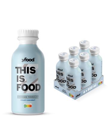 Yfood Drink Crazy Coconut delicious drinking meal for on the go this is food drink 33g protein 26 vitamins and minerals 6 x 500ml taste coconut incl. 1.50 Pfand Crazy Coconut (deposit) 500 ml (6 Pack)