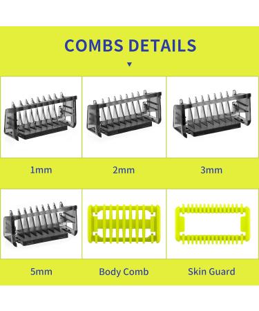 Shaver Stand with Guide Comb Body Skin for OBlade & O Blade Pro QP2520 QP2530 QP2620 QP2630 Face Hair Clippers Beard Trimmer Replacement Pack Kit (6PC+ Stand) Guide comb + stand - Buy Online on GoSupps.com