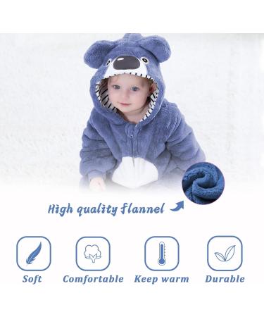 Doladola Unisex Baby Animal Romper - Spring/Autumn Flannel One Piece Pyjamas (12-18 Months, Bluekoala) - Buy Online on GoSupps.com