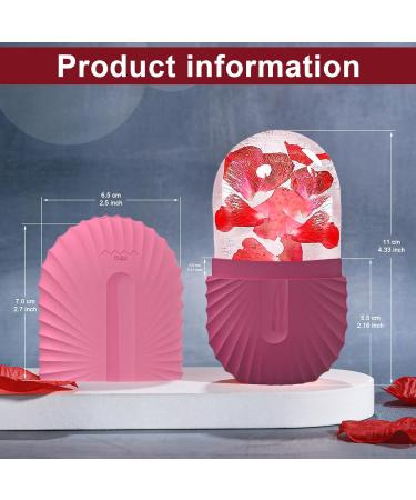 Joyeee Ice Roller - Facial Ice Scooter for Beauty Care | Reduce Swelling Shrink Pores Improve Skin Elasticity - Rose Red - Buy Online on GoSupps.com