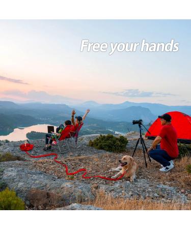 Suplutux 3M Dog Drag Line Leash with Storage Bags - Durable Training Line for Large & Small Dogs D-Carabiner & Grip Pad (Red) - Buy Online on GoSupps.com