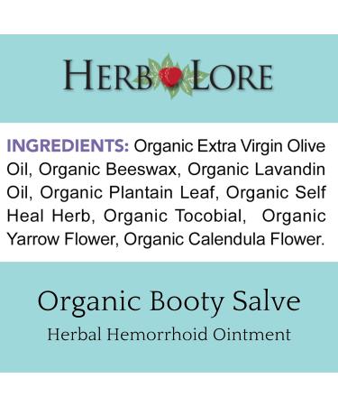 Herb Lore Organic Booty Salve Natural Soothing Ointment Herbal Comfort Cream for Sensitive, Delicate Areas and Itching (3.4 oz) 3.4 Ounce - Buy Online on GoSupps.com
