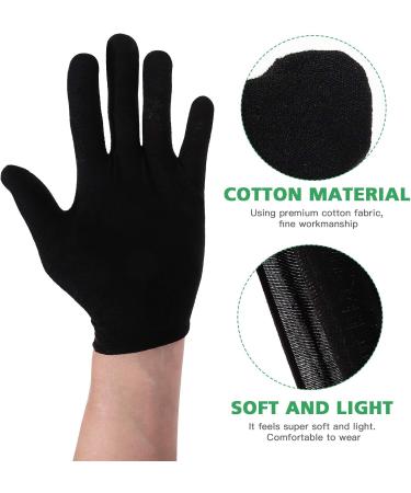 Beaupretty Moisturizing Eczema Cotton Gloves - 12 Pairs Black Cotton Spa & Lotion Gloves for Dry Hands Care - Buy Online on GoSupps.com