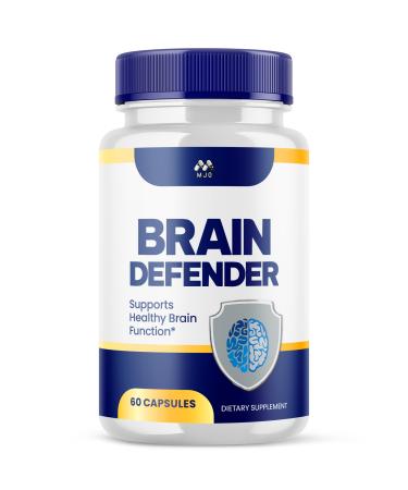 Brain Defender Capsules Official Brain Defender Supplement with All Natural Ingredients Braindefender Advanced Nootroptic Formula with Maximum Strength Vitamins for Health and Wellness (60 Capsules)
