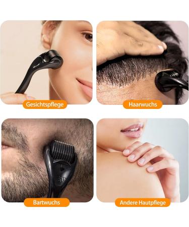 OioTuyi Beard Roller 0.5 mm Derma Roller Hair and Beard Care Derma Roller Hair Growth Microneedling Roller Micro Needle Roller for Men and Women Derma Roller Beard and Scalp - Buy Online on GoSupps.com
