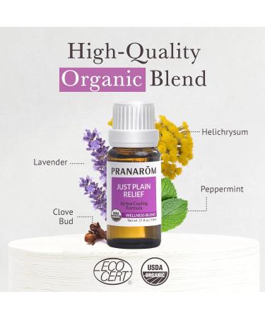 Pranarom - Just Plain Relief Organic Essential Oils for Aromatherapy, 15ml Just Plain Relief 0.5 Fl Oz (Pack of 1) - Buy Online on GoSupps.com