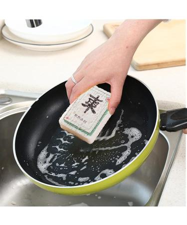 Dish Wash Sponge - Mahjong Kitchen Cleaning Sponge | Long-Lasting Wood Pulp Fiber Dishwasher Sponge for Kitchen Restaurants Canteens Dish Bowl Cleaning Klufo - Buy Online on GoSupps.com