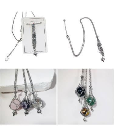 OralGos Steel Chain Necklace with Copper Mesh Bag - Fashion Stone Holder Pendant Jewelry - Buy Online on GoSupps.com