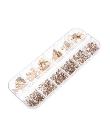 Beatifufu 1 Box Nail Art Flat Drill Nail Decor Manicure Supply Manicure Accessories Nail Salon Accessory Nail Patches Nail Ornament Nail Accessories DIY Manicure Decors Nail Jewelry Decor