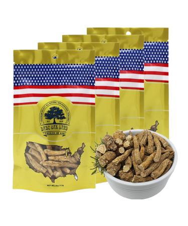 DABC OAK LAND American Ginseng Slices from Wisconsin (Sliced Ginseng Root Wisconsin Grown!Most People Use It to Make Ginseng Tea! Good for Health! (American Ginseng Large Branch 4 Packs of 1 Pound)