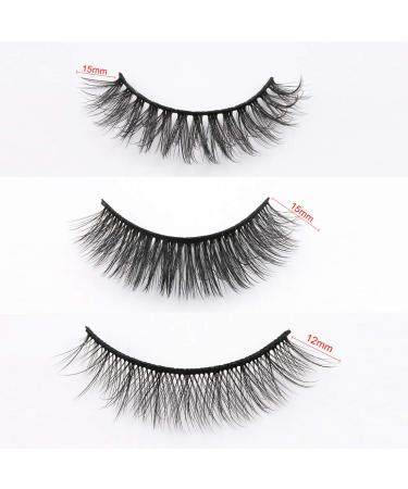 EMEDA 3D Natural False Lashes 5 Pairs Multipack with Glue - Fluffy Cat Eye, Thick & Long Eyelashes Kit - Buy Online on GoSupps.com