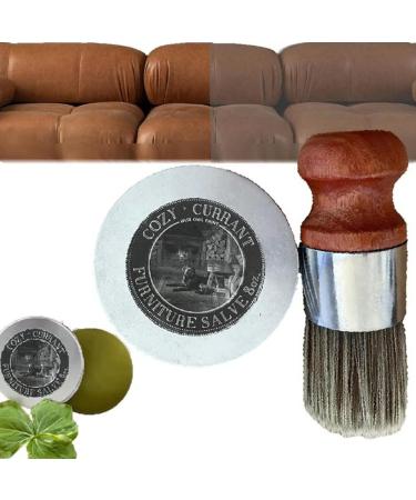 Furniture Salve with Boar Bristle Brush Leather Furniture Salve and Brush Leather Restorer Repair & Conditioner Furniture Salve for Wood Chair Table Stair Sofa for Furniture Protection