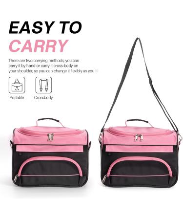 Travel Medicine Bag Organizer - Black & Pink | Pill Bottle Storage & First Aid Kit Bags - Empty & Convenient - Buy Online on GoSupps.com