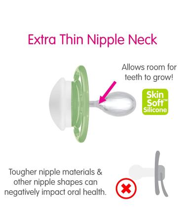 MAM Perfect Night Baby Pacifier | Glows in the Dark | Patented Nipple | 2 Pack for 16+ Months | Ideal for Boys - Buy Online on GoSupps.com