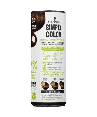 Schwarzkopf Simply Color Permanent Hair Color 5.0 Medium Brown - 1 Count - Buy Online on GoSupps.com