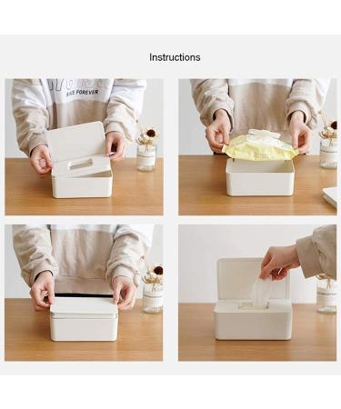 Buy Plastic Wet Wipes Dispenser Box - Versatile Storage for Baby Wipes Napkins and Tissue - Foundation White Cover - International Shipping Available - Buy Online on GoSupps.com