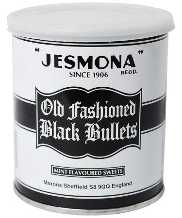 Jesmona Old Fashioned Black Bullets Mint Flavoured Sweets 250g