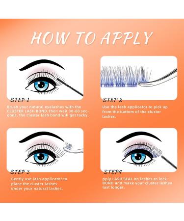 DIY Cluster Lash Extensions 78 PCS | Crislashes Soft Lash Clusters 13 Rows | Reusable at Home | F13 Mix 8-16mm | Brown-D-Curl-mix8-16 - Buy Online on GoSupps.com