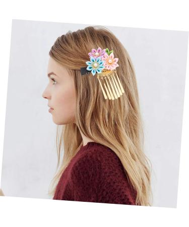 FOMIYES Hairpin Chinese Wedding Decoration Bridal Headpieces for Wedding Bridal Hair Pin Wedding Hair Clip Bridal Hair Accessories Tassel Trim Little Daisy Girl Child Plastic Japan 9X6X2CM Pink Sky-blue Violet - Buy Online on GoSupps.com