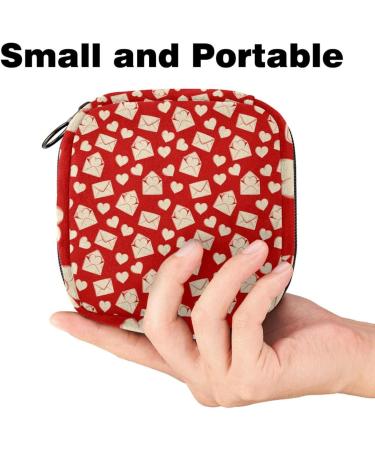 Retro Napkin Storage Bag - Portable Menstrual Organizer for Girls & Women | Zippered Sanitary Napkin Pouch - Buy Online on GoSupps.com