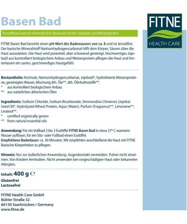 Fitne Bases Bathroom & Swimming Salt - Organic Jojoba Oil & Wheat Protein | Vegan Detox & Skin Care | Acid-Base Balance Support (400g) - Buy Online on GoSupps.com