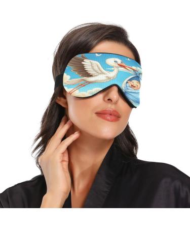 Light Blocking Baby Stork Sleep Mask | Soft Adjustable Eye Cover for Men & Women | Ideal for Travel & Naps - Buy Online on GoSupps.com