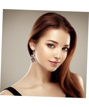 Milisten 1 Pair Women Earrings Christmas Ear Studs Lovely Earrings Santa Hat Jewelry Christmas Tree Miss - Buy Online on GoSupps.com