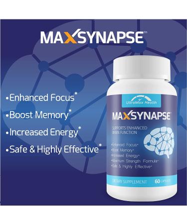 UltraMax Health Max Synapse: Enhanced Focus & Memory | Increase Energy - Maximum Strength Formula - Buy Online on GoSupps.com