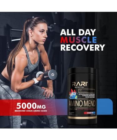 RARI Nutrition Amino Mend - Natural BCAA + EAA Powder with Pink Himalayan Salt for Endurance, Hydration & Recovery - 30 Servings (Rocket Pop) - Buy Online on GoSupps.com