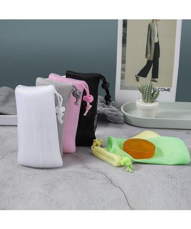 Refongyabo Exfoliating Soap Pouch 3 Pack with Waterproof Hooks - Shower Soap Bags for Foaming Net and Soap on Rope (3 Colors) - Buy Online on GoSupps.com
