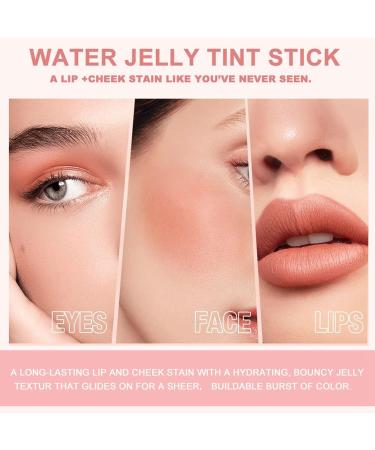 Milk Cooling Water Jelly Tint Milk Jelly Blush Milk Makeup Jelly Tint Milk Water Jelly Tint Water Jelly Tint Stick Sheer Lip & Cheek Stain Finish (D M) D 1 count (Pack of 1) - Buy Online on GoSupps.com