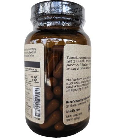 ISHA Turmeric Herbal Supplement 990 mg - 90 Vegetarian Capsules Non-GMO Gluten Free  - Buy Online on GoSupps.com