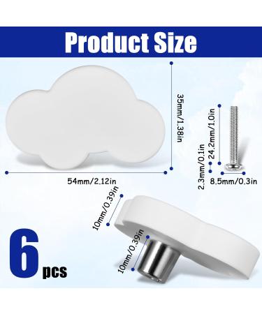 Buy EUIOOVM 6 Pack Cute White Cloud Cartoon Drawer Knobs - Fun Cabinet Pulls for Kids' Furniture - Buy Online on GoSupps.com