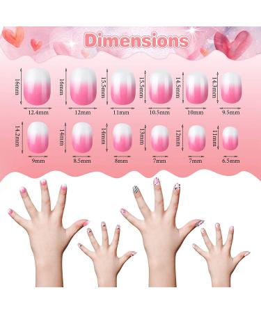 120 Pieces Kids Press on Nails | Sweet Pattern Fake Nails for Girls | Full Cover False Fingernails for Children | Nail Decoration Set - Buy Online on GoSupps.com