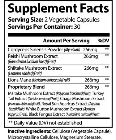 Organic Lion's Mane Capsules - 60 Count | Boost Memory & Immunity | Gluten Free Dietary Supplement - Buy Online on GoSupps.com