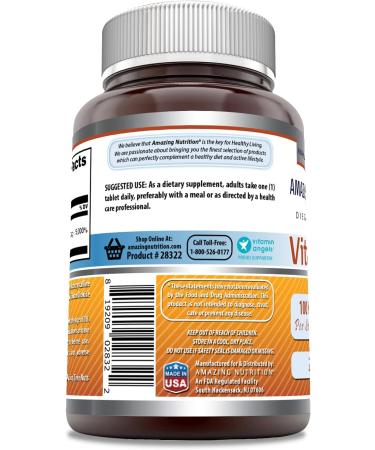 Amazing Formulas Vitamin B6 Supplement | 100 Mg per Serving | Tablets | Non-GMO | Gluten-Free | Made in USA (1 Pack 250 Count) - Buy Online on GoSupps.com