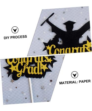 Vaguelly 60 Pcs Insert Card Birthday Party Treat Picks Party Supplies Graduation Grad Cap Cupcake Topper Cake Decoration Picks Food Decor Cake Insert Topper Decorations Birthday Cake Paper - Buy Online on GoSupps.com