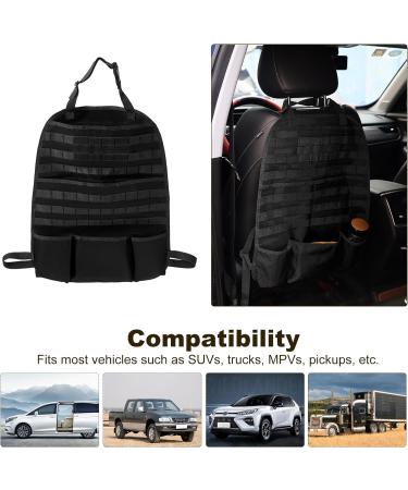 KEESIN Tactical Car Seat Back Organizer with Molle Large Admin Pouch & 2 Car Seat Hooks (Black) - Vehicle Panel Storage Bag - Buy Online on GoSupps.com